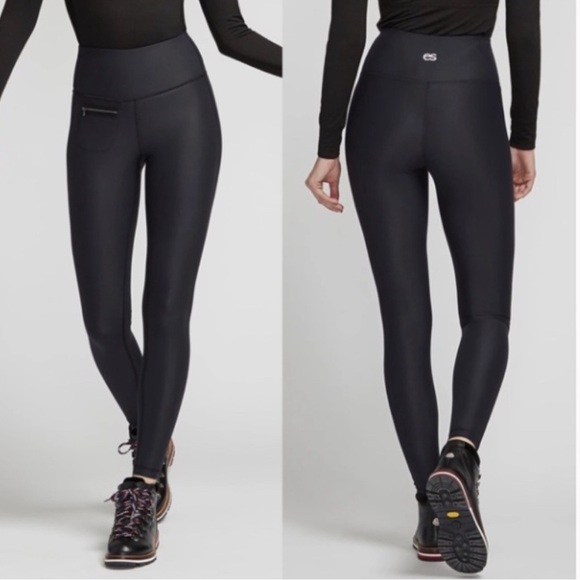 Erin Snow Navy Blue High Waisted Leggings with Zipper Detail XS - Picture 9 of 9